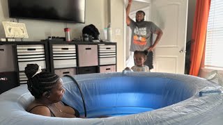 Labor and Delivery Vlog  Natural Home water birth with twins [upl. by Ierbua59]