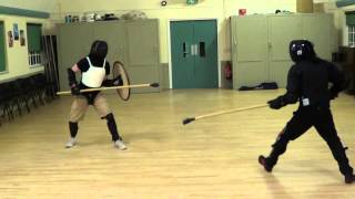 Spear vs Spear amp Shield Sparring  HEMA  Schola Gladiatoria [upl. by Rellim]