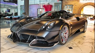 Pagani Huayra Roadster Tempesta amp Pagani Roadster Matte Blue  Closer Look Interior at Pagani Miami [upl. by Aitnic824]