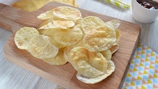 PATATAS CHIPS AL MICROONDAS RECETA FÁCIL [upl. by Soalokin]