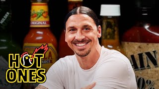 Zlatan Ibrahimović Gets Slide Tackled By Spicy Wings  Hot Ones [upl. by Kellina307]