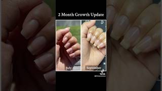 2 Month Nail Oil Growth Update 💅 Shop link⬇️ nails smallbusiness naturalnails nailinspo [upl. by Annawik]