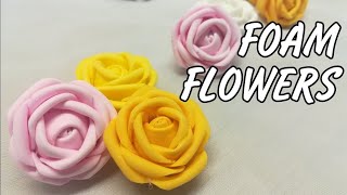 Easy foam flowers  DIY foam sheet flowers tutorial [upl. by Nahtannoj136]