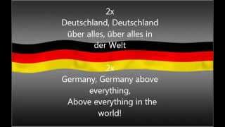 Komplette deutsche Hymne german anthem lyrics GerEng [upl. by Neala828]