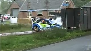 Dennis Kuipers in de fout op proef 1 barneveld rally 2009 crash [upl. by Scoville601]