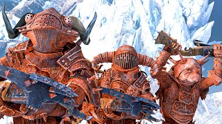 GNOBLAR HORDES vs DWARFS  TotalWar Warhammer 3 [upl. by Etnoid]