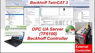 COM08b OPC UA Beckhoff  TwinCAT 3 TF6100 OPC UA Server Beckhoff IPC Controller C6030 [upl. by Anuayek461]