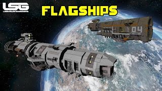 Space Engineers  Flagships Support Vessel Fractured Space [upl. by Anawk]