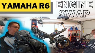 Yamaha R6 Engine Swap [upl. by Zoie]