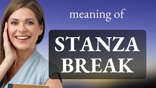 Understanding quotStanza Breakquot in Poetry [upl. by Mathian]