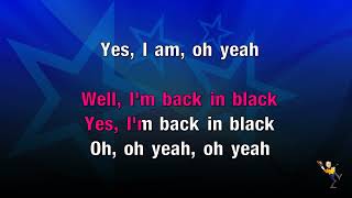 Back In Black  ACDC KARAOKE [upl. by Ahsitahs]