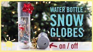 PLAY  Light Up Snow Globes in a Water Bottle [upl. by Atnuhs]