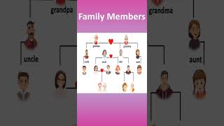 English vocabulary family members family tree shortvideo [upl. by Hara623]