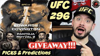 UFC 296  EDWARDS VS COVINGTON  FULL CARD  PICKS amp PREDICTIONS ufc296 [upl. by Mehitable]