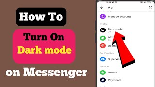 How To Turn On Dark Mode Facebook Messenger Update 2024 [upl. by Ennasor275]