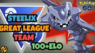 BEST GREAT LEAGUE TEAM WITH STEELIX  POKEMON GO PVP BATTLE LEAGUE [upl. by Noved]