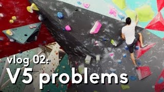 Bouldering progress on a blue V5 problem  vlog 02 [upl. by Tosch889]