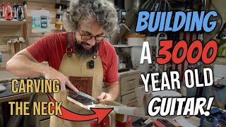 How To Make An Acoustic Guitar Ep 34 Carving the neck [upl. by Saihttam916]