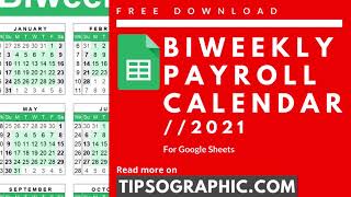 Google Sheets 2021 Biweekly Payroll Calendar Template ► Free Download [upl. by Nosecyrb]