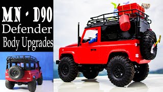 MN  D90 Rock Crawler Defender Body Upgrades  MN D90 Modified Arshads Toys [upl. by Lopez]