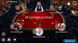 ZYNGA POKER 250m  500m sofy vs table soft gone mad insane game play [upl. by Gillmore]