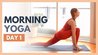 DAY 1 CHOOSE  10 min Morning Yoga Stretch  Flexible Body Yoga Challenge [upl. by Tioneb]