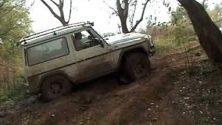 G wagen off road bures pit fat bloke winching g wagen [upl. by Einnaf]