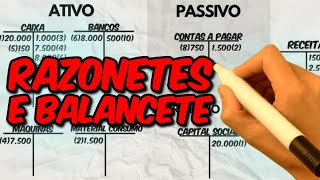 RAZONETES e BALANCETE DE VERIFICAÇÃO  Balanço Patrimonial e DRE Método das Partidas Dobradas [upl. by Rahas517]