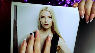 ASMR Magazine Page Turning amp Squeezing Tapping ✨ Face amp Words Tracing Inaudible Whispering [upl. by Aynat469]