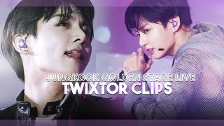 Jungkook Golden Live On Stage TWIXTOR CLIPS HD mega link  raw clips [upl. by Yemrej]