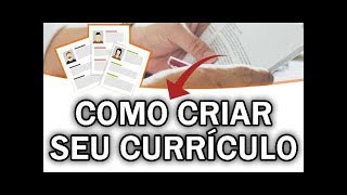 Como Fazer um Currículo Com Foto de Forma Fácil  Aprenda a Criar Currículo online [upl. by Ettenad]