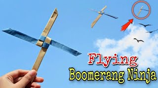 How to Make SUPER FAST New Ninja  Flying Boomerang Ninja Star  Origami Paper Returnable Ninja [upl. by Renault969]