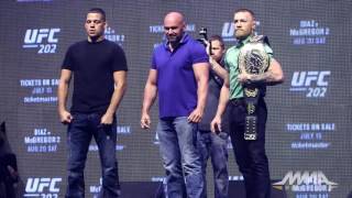 Conor McGregor vs Nate Diaz 2 Press Conference Reaction [upl. by Adaurd]