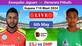 ESJ vs DMP Live  Guyana T10 Blast Live  Guyana T10 Live Match Today  T10 Live Streaming [upl. by Mcnelly]