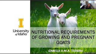 Nutritional Requirements of Growing amp Pregnant Goats [upl. by Purington]