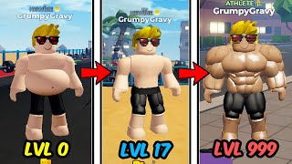 HOW TO GET SUPER STRONG in Roblox Gym League [upl. by Ihcego]