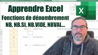 NB NBVIDE NBVAL NBSI NBSIENS sous Excel Fonctions de dénombrement [upl. by Jem542]