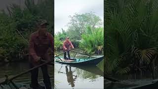 ចែវកូនទូកRowing a small boat sborts [upl. by Ecienahs]