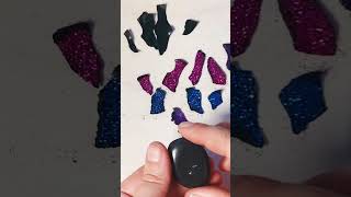 💖How to make a Hypnotizing FAUX Dichroic GLASS Cabochon polymerclay short fauxglass [upl. by Idihc475]