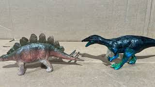 Yanbeilong vs Baryonyx Dinosaur Stop Motion Animation [upl. by Aromas]