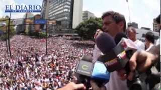 Video exclusivo Llegada y discurso completo de Leopoldo López sobre estatua de Martí [upl. by Lewej]