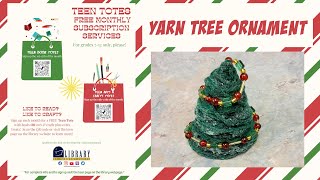 Yarn Tree Ornament Video [upl. by Llorrac]