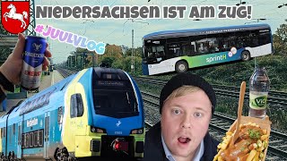 NIEDERSACHSEN IST AM ZUG met VERTRAGING en OVERVOLLE TREINEN  juulvlog [upl. by Xuerd]