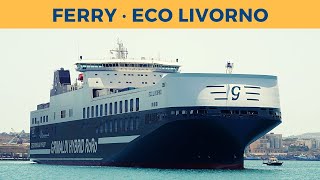 Departure of ferry ECO LIVORNO Valletta Grimaldi Lines [upl. by Chery]