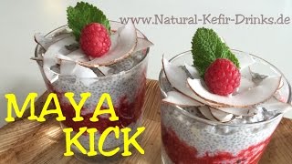 KEFIR REZEPT mit CHIA  Ein fruchtiger Traum mit Kefir aus echten Kefirknollen  vegetarisch [upl. by Ailedroc55]