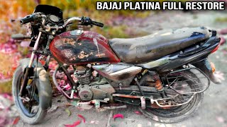 Bajaj  Platina Complete Restoration  Old Platina Motorcycle Modified  Bike Restoration  QBR [upl. by Iztim]