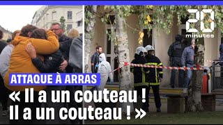 Attaque au couteau à Arras  Des élèves nous racontent ce quils ont vu [upl. by Itnaihc]