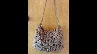 How to Crochet a Handbag  Crocodile Stitch Handbag [upl. by Held]