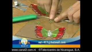 Repujado en Metal elaboración de mariposas para árbol de Navidad [upl. by Alli]