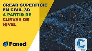 CREAR SUPERFICIE EN CIVIL 3D A PARTIR DE CURVAS DE NIVEL POLILINEA✅ [upl. by Grady]